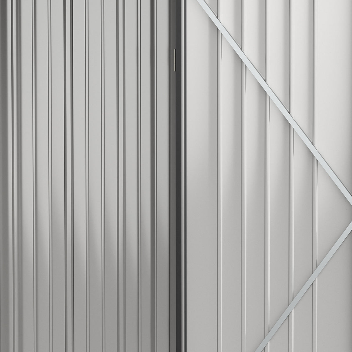 Corrugated Steel Garden Shed 5.3 x 3.1ft - Black