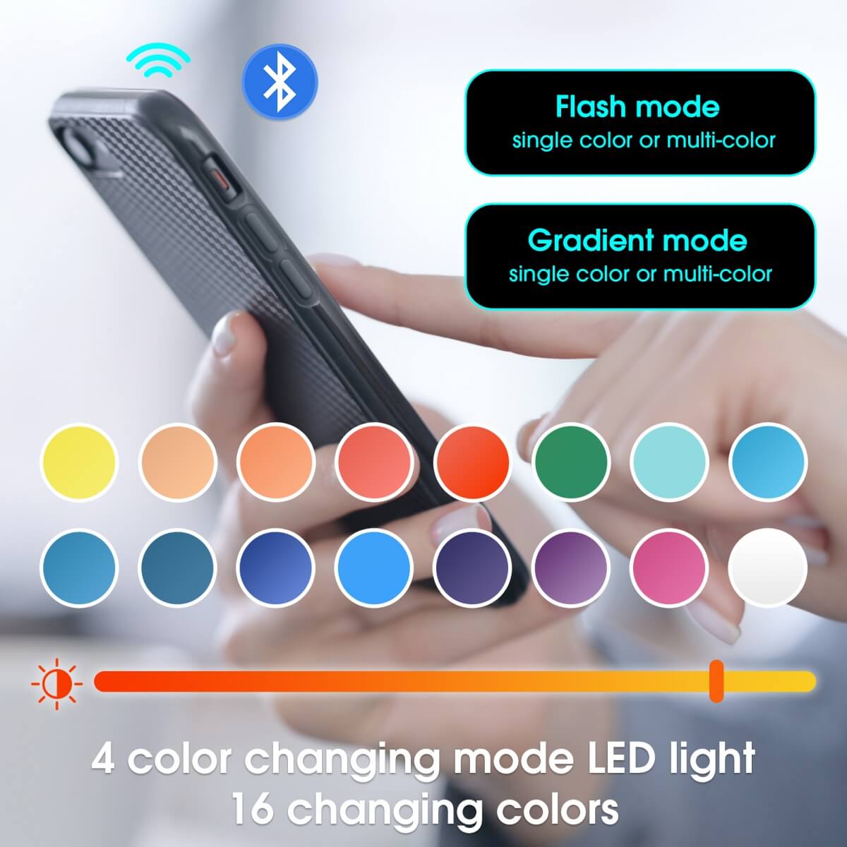 Modern TV Cabinet with LED Lights - Large Storage Media Console, Wood Grain Finish