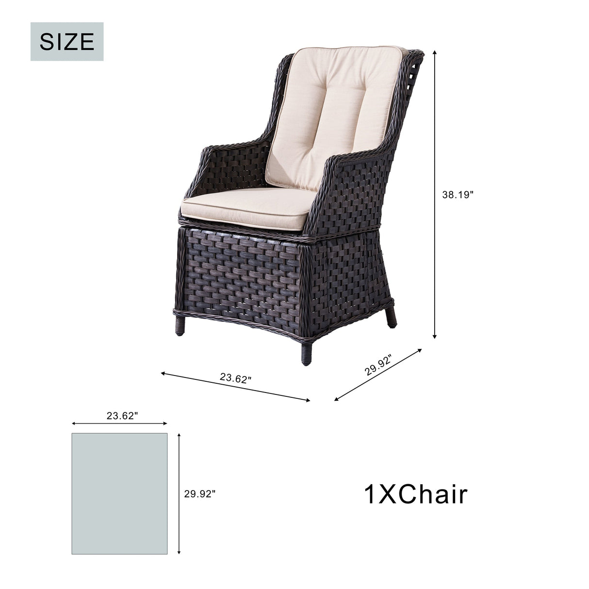 Ravenna 4-Seat Outdoor Dining Set - Round Dining Table (PAD-1709+010)