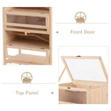 Hamster Cage, Large 4 Layers with Tall Bottom & Storage Shelf, Wooden