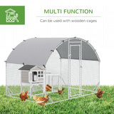 Walk In Chicken Run, Galvanised Coop Hen Poultry House, Water-Resist Cover