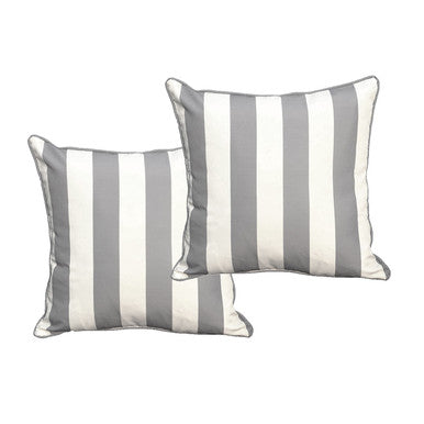 Outdoor Cushion Cover PC-6 - Weather-Resistant, Striped Design (2-Pack)