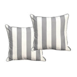 Outdoor Cushion Cover PC-6 - Weather-Resistant, Striped Design (2-Pack)