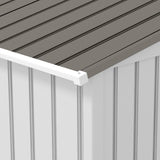 Metal Bike Shed, Mobility Scooter Shed House with Foundation Kit, Ventilation, Doors, Silver