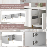 Modern White TV Stand for 75 Inch TV - TV Cabinet, Lowboard Media Console & Entertainment Center
