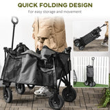 Folding Garden Trolley – Collapsible Camping Wagon, Outdoor Utility Cart