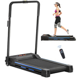 Folding Motorised Treadmill, Home Walking Machine, Blue