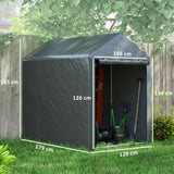 Temporary Garden Shed 179 x 120cm, Dark Grey