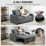Two-Seater Pull-Out Sofa Bed - Charcoal Grey