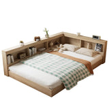 4FT6 Double Storage Bed - White Oak Bed Frame with Ample Storage
