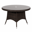 4 Seater Round Rattan Outdoor Dining Table - Garden Patio Dining Table
