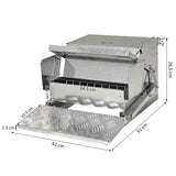Automatic Chicken Poultry Feeder 11.5KG Rat Proof Treadle Self Opening, Galvanized Steel and Aluminium