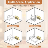 6-Drawer Fluted Sideboard with LED Lighting – Modern Storage Cabinet for Living Room, Bedroom or Dining Room