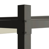 Metal Pergola with Retractable Roof, UPF30+, 80mm Column, Cream White