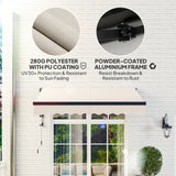 Electric Awning 2.5 x 2m, Remote Control Retractable UV30+ Sun Shade, Aluminium Beige