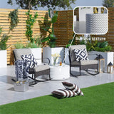 White Waterproof Outdoor Coffee Table - PAT-2462TA