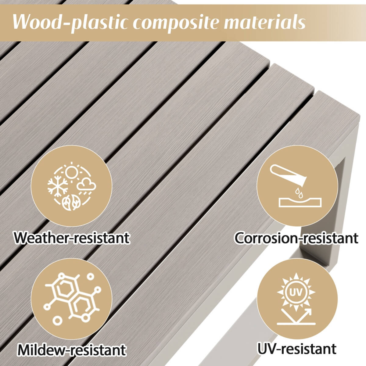 5–6 Seater Garden Lounge Set – 6-Piece Outdoor Patio Furniture with Adjustable Seating, Galvanised Iron Frame and 2 WPC Tables