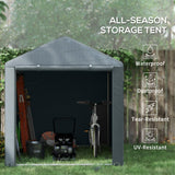 Outdoor Storage Tent 2.2 x 1.6m with Accessories - Dark Grey