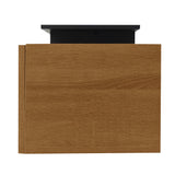 Modern TV Cabinet: Stylish, Elegant, Practical Storage with Glass Shelves, LED Lighting - Black and Wood Look