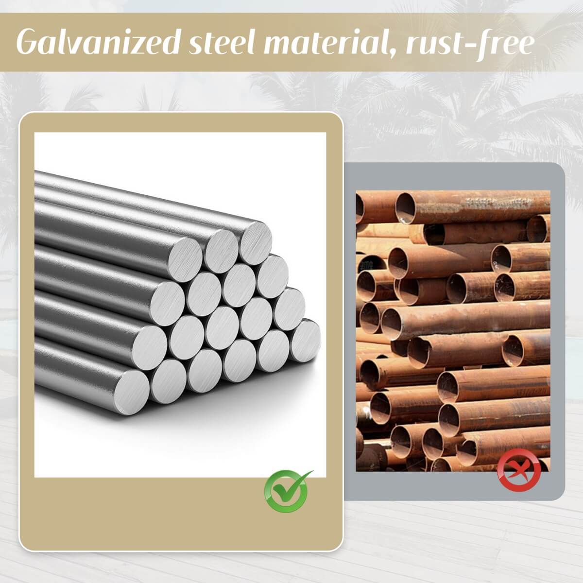 5–6 Seater Garden Lounge Set – 6-Piece Outdoor Patio Furniture with Adjustable Seating, Galvanised Iron Frame and 2 WPC Tables