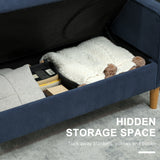 Small Two-Seater Sofa - Corduroy Blue