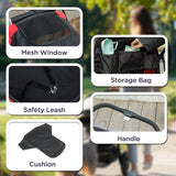 PawHut Pet Stroller for Large Dogs, Easy Folding, 4 Wheels, Black