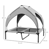 Cooling Raised Pet Bed with Washable Breathable Mesh, for Medium/Large Dogs - Light Grey