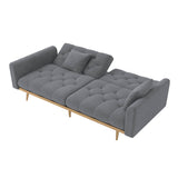 Modern Velvet 2-Seater Sofa with Adjustable Backrest - Padded Cushions & Gold Metal Legs for Small Living Rooms
