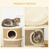 Cat Scratching Barrel Kitten Tree Tower Sisal Seaweed Rope Plush