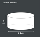 Garden Furniture Cover 248×91cm - Black Waterproof Outdoor Furniture Protector