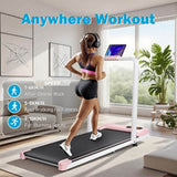 Folding Treadmill with Handrail – Adjustable Incline, 1–10 km/h Running Machine with LED Display & Phone Holder