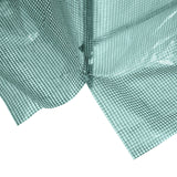 Polytunnel Greenhouse, Walk-in with Roll-Up Door & Windows, Green