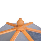 Wooden Bird Table - Free Standing Feeder, Garden Sheltered Feeding Station - Fir Wood