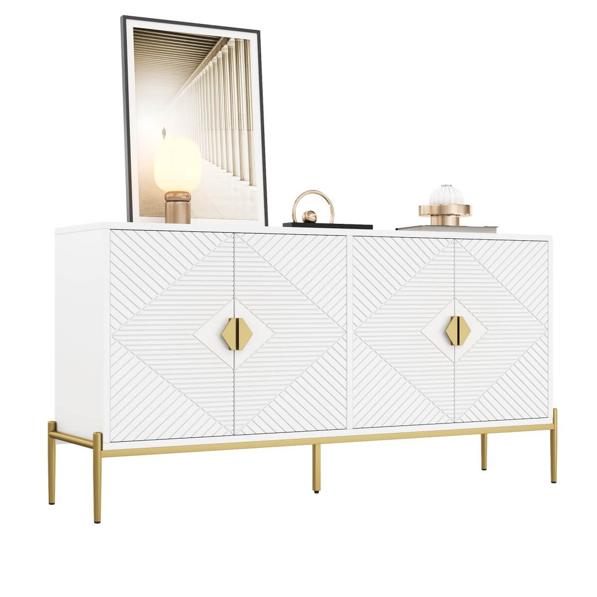 Modern Sideboard Cabinet - Large Storage Unit for Living Room, Dining Room or Hallway