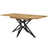 Extendable Dining Table 120–160 cm – Star Base Table with Metal Legs