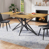 Extendable Dining Table 120–160 cm – Star Base Table with Metal Legs
