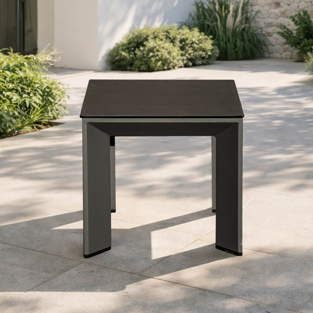 ARVE Aluminum Side Table (Ceramic Glass)
