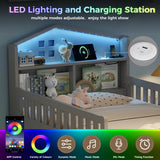 3ft Single Wooden Storage Bed with LED Headboard, Drawers & USB Charging, Grey