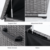Large Outdoor Wicker Storage Box - Weatherproof Garden & Patio Chest