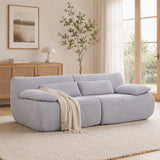SOFTY Grey Indoor Modular Sofa Set - Space-Saving Compressed Sectional Sofa