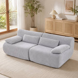 SOFTY Grey Indoor Modular Sofa Set - Space-Saving Compressed Sectional Sofa