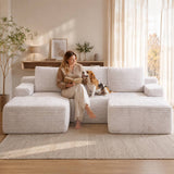 SOFTY Compressed Modular Sofa with Chaise & Ottoman