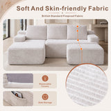SOFTY Compressed Modular Sofa with Chaise & Ottoman