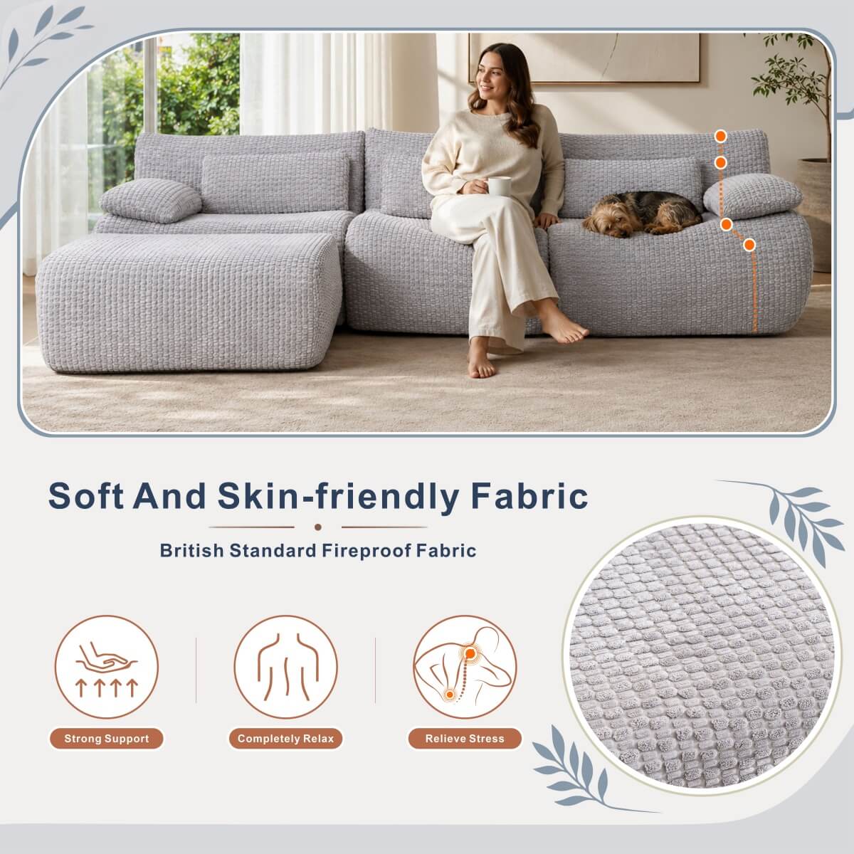 SOFTY Modular Compression Sofa Set (Chaise Combination)
