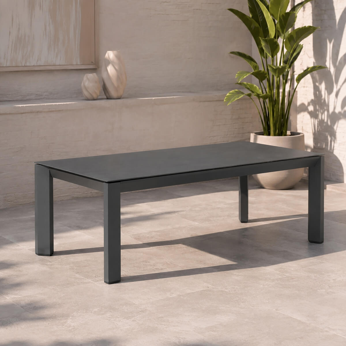 ARVE Outdoor Coffee Table – Aluminium Frame · Ceramic Glass Top