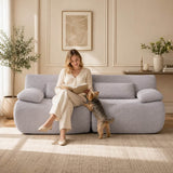 SOFTY Grey Indoor Modular Sofa Set - Space-Saving Compressed Sectional Sofa