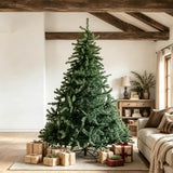 Realistic Full Green Artificial Christmas Tree - PVC Xmas Tree for Easy Setup & Indoor Festive Decoration, 6ft/7ft/8ft