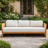 CAVEN Solid Wood Outdoor 3-Seater Sofa