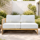 CAVEN Solid Wood Outdoor Right Arm Sofa with Adjustable Seat