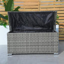 Small Outdoor Iron Frame Waterproof Rattan Storage Box - PA-3256S